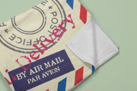Air Mail "to My Daughter" Cozy Plush Fleece Blanket from Mom
