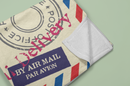 Air Mail "to My Daughter" Cozy Plush Fleece Blanket from Mom
