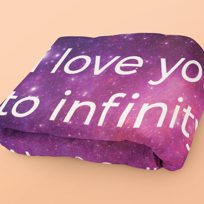 Personalized “I Love You to Infinity” Couples Blanket