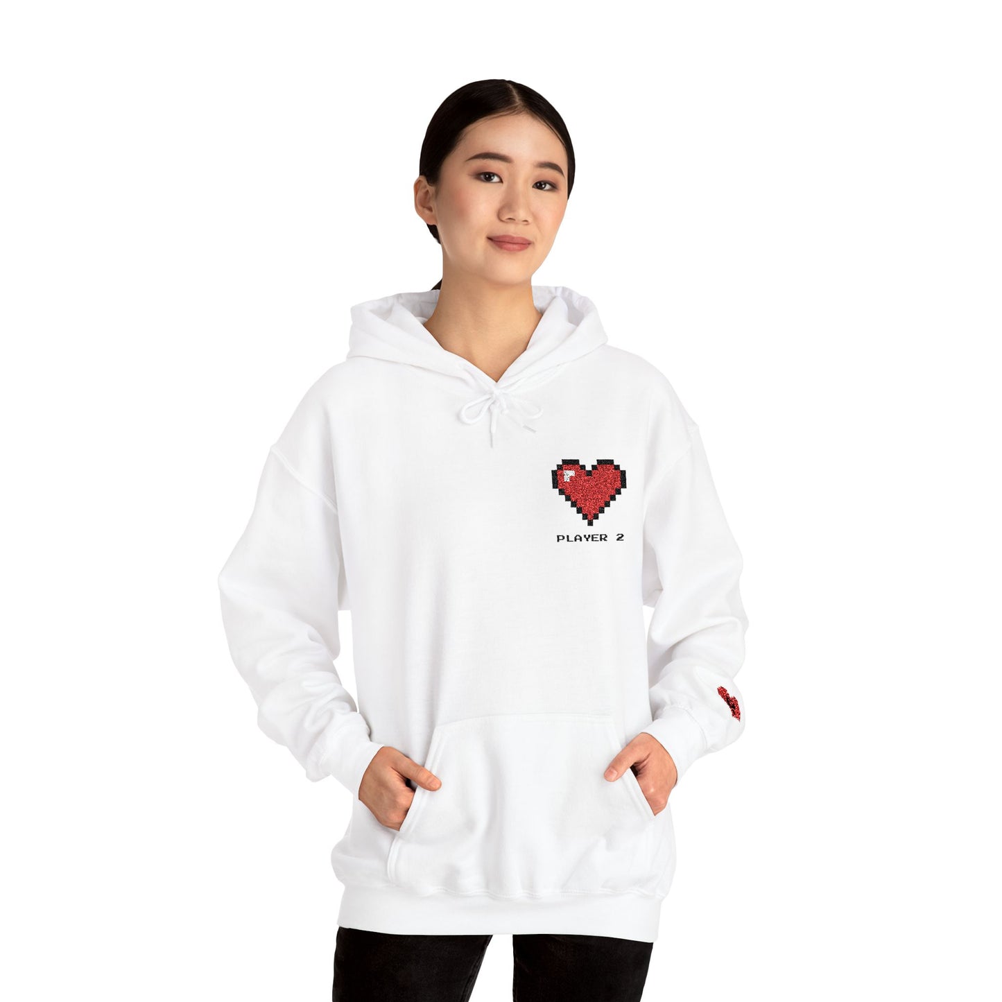 Player 1 & Player 2 Couples Embroidered Sweatshirts – Matching Gamer Love Hoodies