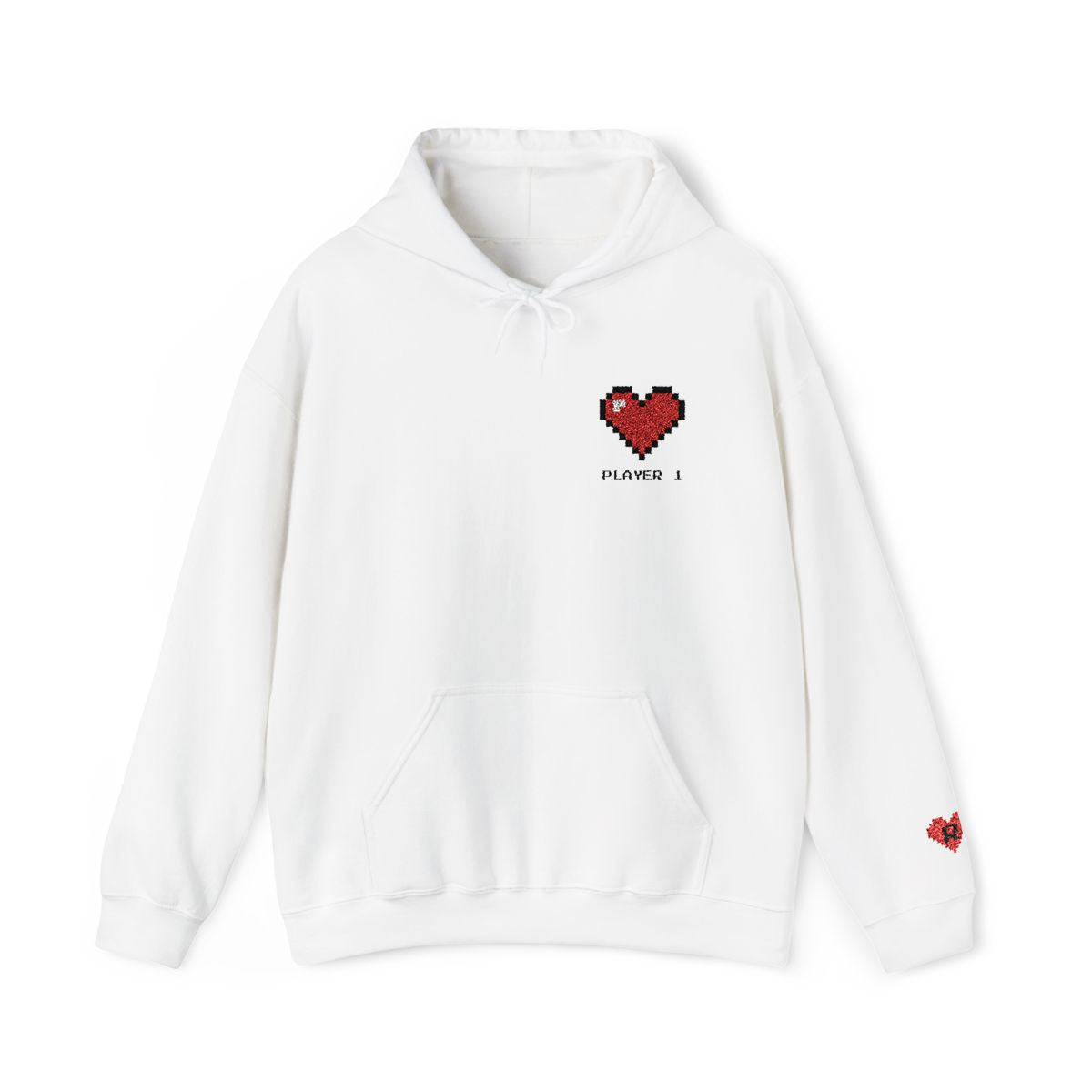 Player 1 & Player 2 Couples Embroidered Sweatshirts – Matching Gamer Love Hoodies