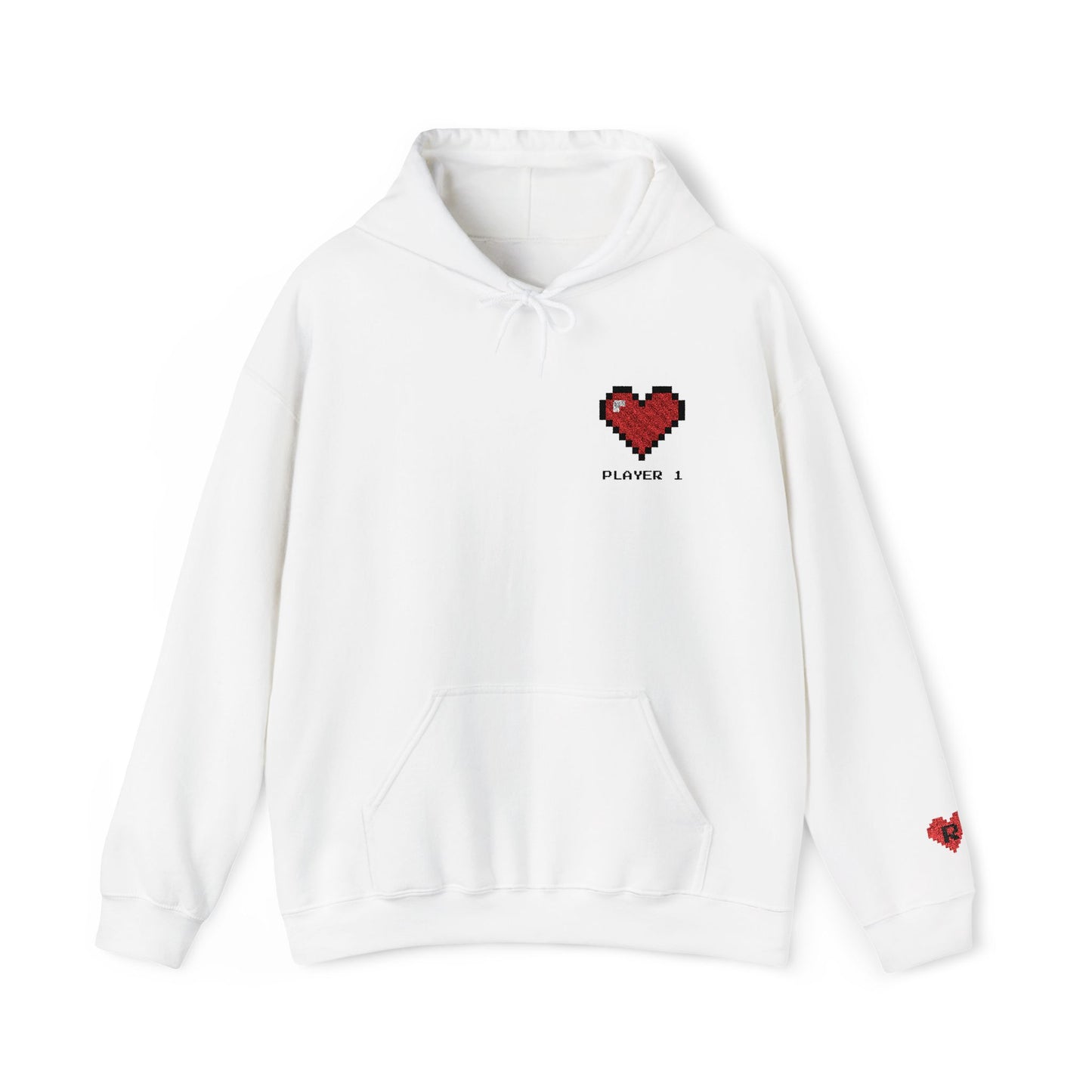 Player 1 & Player 2 Couples Embroidered Sweatshirts – Matching Gamer Love Hoodies