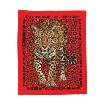 Fierce Feminine Leopard Inspirational Blanket Gift