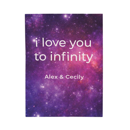 Personalized “I Love You to Infinity” Couples Blanket
