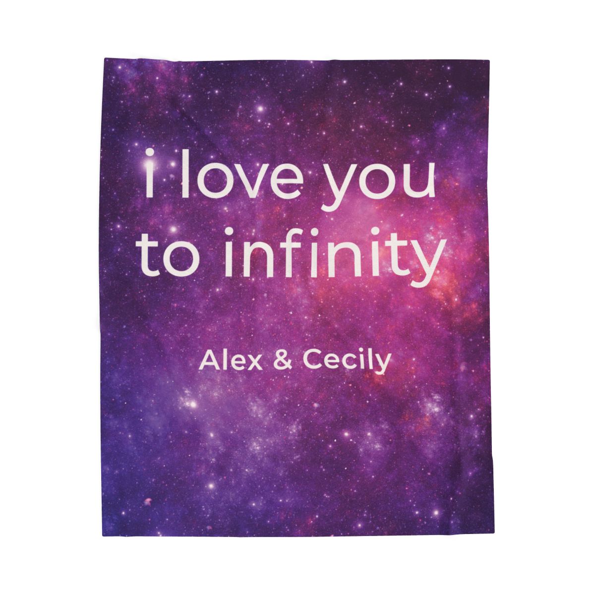 Personalized “I Love You to Infinity” Couples Blanket