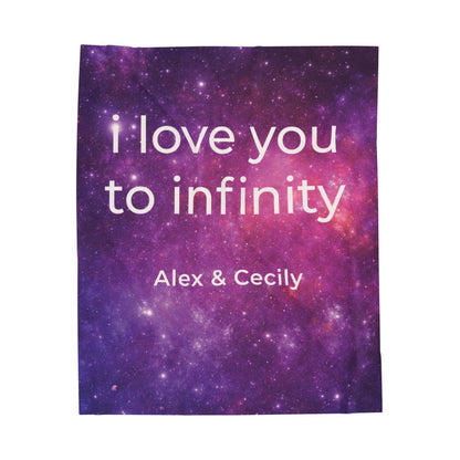 Personalized “I Love You to Infinity” Couples Blanket