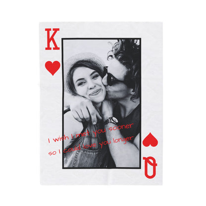 Couples Personalized Photo Blanket Romantic Love Gift