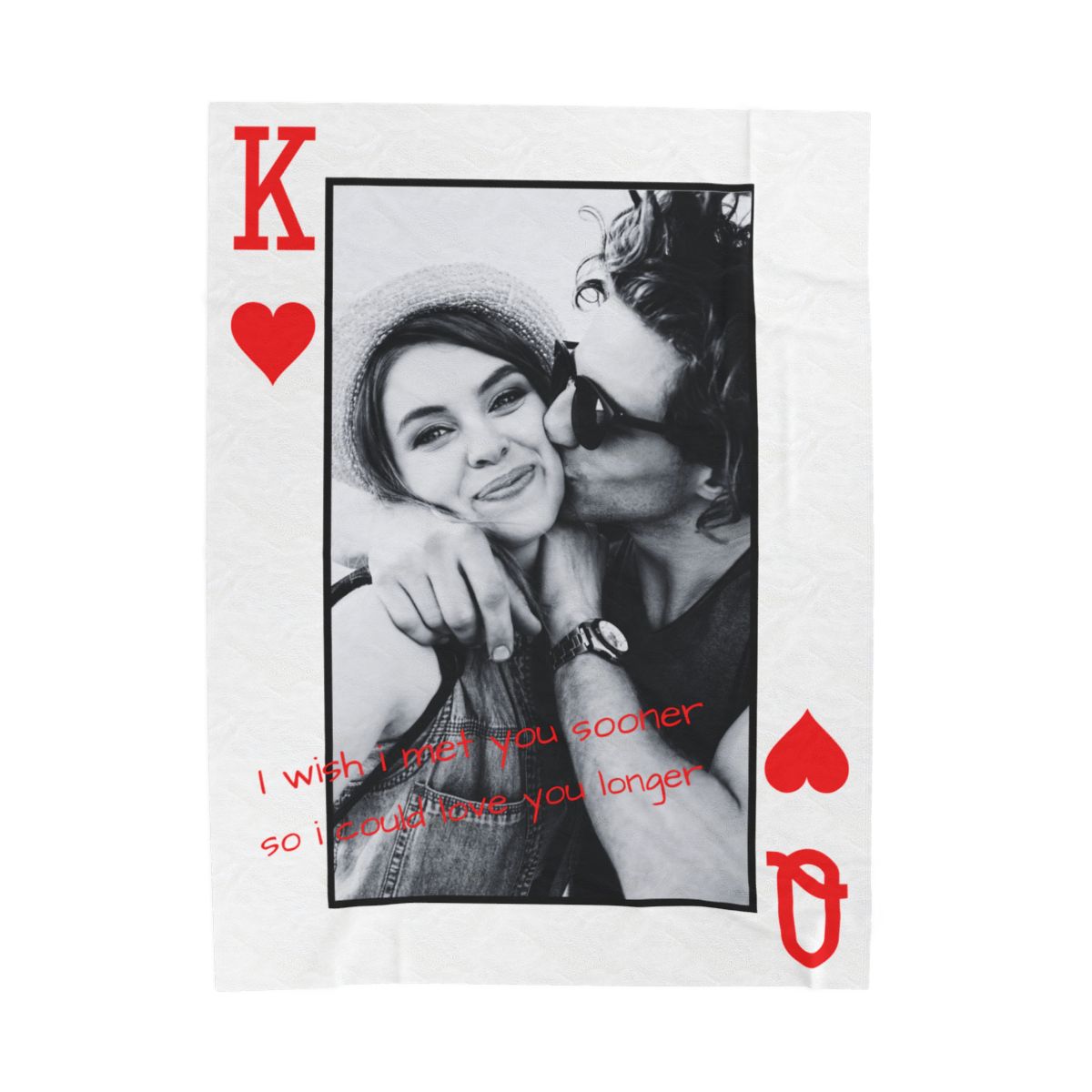 Couples Personalized Photo Blanket Romantic Love Gift