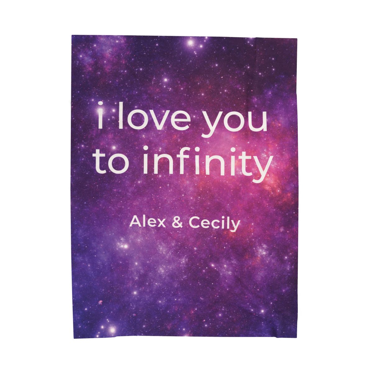 Personalized “I Love You to Infinity” Couples Blanket