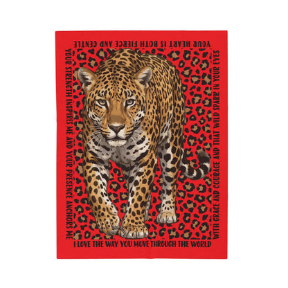 Fierce Feminine Leopard Inspirational Blanket Gift