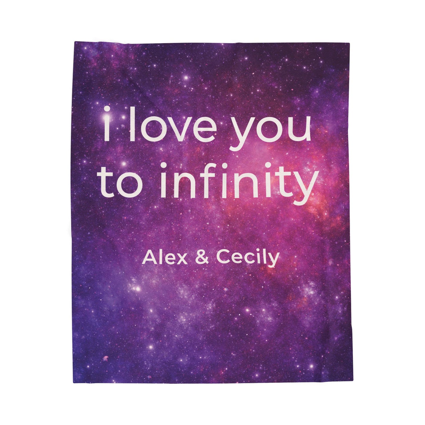 Personalized “I Love You to Infinity” Couples Blanket