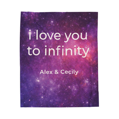 Personalized “I Love You to Infinity” Couples Blanket