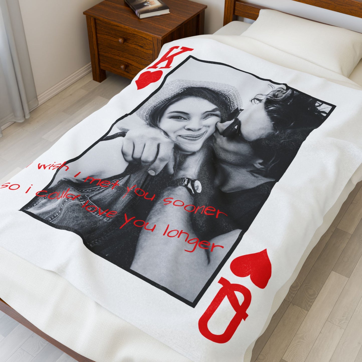 Couples Personalized Photo Blanket Romantic Love Gift