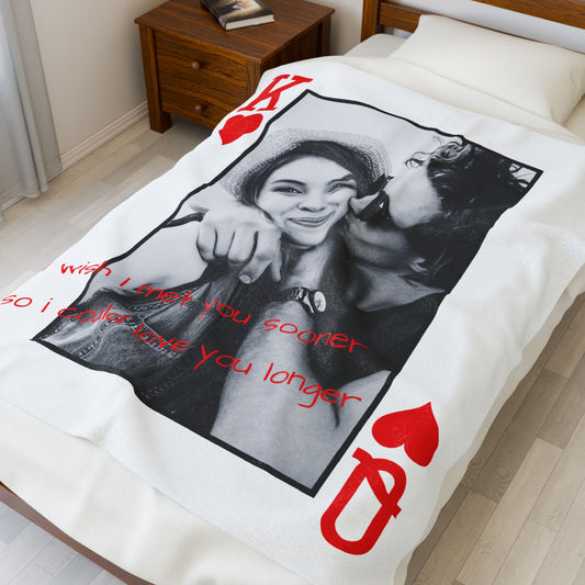 Couples Personalized Photo Blanket Romantic Love Gift